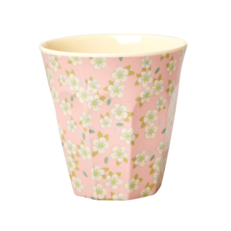 the melamine cup pink with sweetest floral from rice