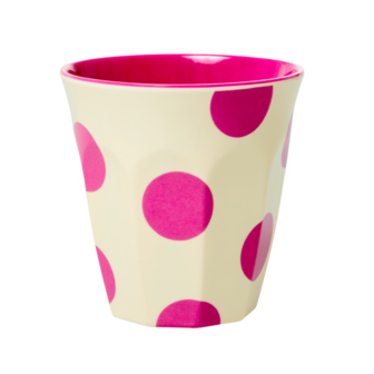 The melamine cup cream with dots