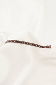 het grijs-groene, roodbruine geweven armbandje van zusss