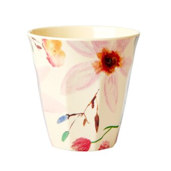 de medium melamine beker selmas flower van Rice