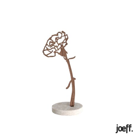 De walnoothouten levensbloemen van Joeff