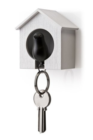 Qualy sparrow key wit/zwart
