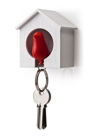 Qualy sparrow key wit/rood