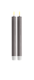 Deluxe homeart led dinerkaarsen grijs lang p/2 Deluxe homeart led dinerkaarsen grijs lang p/2